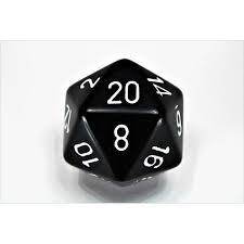 34mm 1d20 Opaque: Black/White	 CHXXQ2008:
